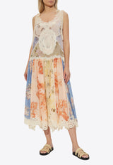 Zimmermann Cascadian Lace Floral Midi Dress