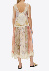 Zimmermann Cascadian Lace Floral Midi Dress