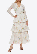 Zimmermann Lucky Floral Tiered Maxi Dress