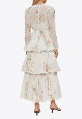 Zimmermann Lucky Floral Tiered Maxi Dress