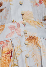 Zimmermann Ascension Plunge Floral Mini Dress