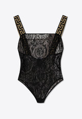 Versace Barocco Lace Bodysuit Black 1021153 1A14840-1B000