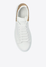 Alexander McQueen Oversized Low-Top Sneakers with Rhinestones