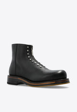Alexander McQueen Maker Zip Ankle Boots in Grained Leather