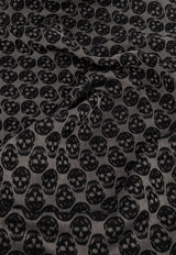Alexander Mcqueen Skull Print Fringed Scarf 835378 4A82Q-1062