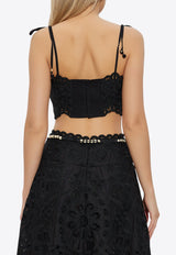 Zimmermann Rhiannon Broderie Anglaise Cropped Top