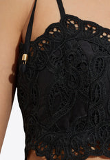 Zimmermann Rhiannon Broderie Anglaise Cropped Top