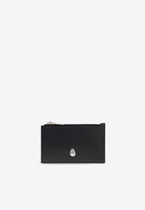 Alexander Mcqueen Skull Print Leather Zip Cardholder 836146 1AAVB-1064
