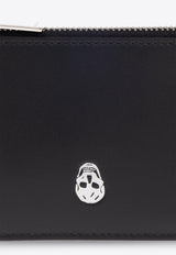 Alexander Mcqueen Skull Print Leather Zip Cardholder 836146 1AAVB-1064