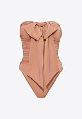 Zimmermann Bow Draped One-Piece Swimsuit