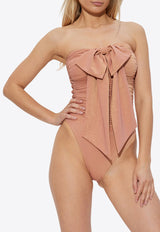 Zimmermann Bow Draped One-Piece Swimsuit
