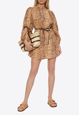 Zimmermann Cascadian Leopard-Print Mini Dress