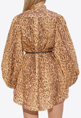Zimmermann Cascadian Leopard-Print Mini Dress