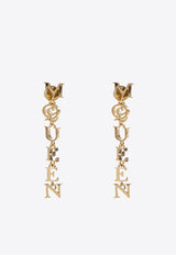 Alexander Mcqueen Logo Lettering Drop Earrings 836403 J161G-953