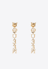 Alexander Mcqueen Logo Lettering Drop Earrings 836403 J161G-953