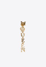 Alexander Mcqueen Logo Lettering Drop Earrings 836403 J161G-953