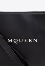 Alexander McQueen Logo Print Leather Pouch Bag