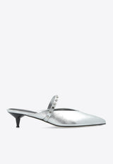 Alexander McQueen Revel 50 Metallic Leather Mules