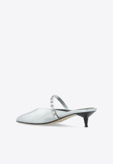 Alexander McQueen Revel 50 Metallic Leather Mules