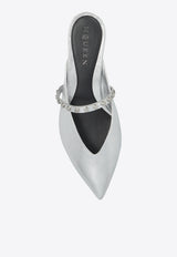 Alexander McQueen Revel 50 Metallic Leather Mules