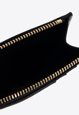 Alexander McQueen Logo Stamped Leather Zip Cardholder