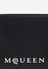 Alexander McQueen Bi-Fold Leather Wallet with Logo-Print