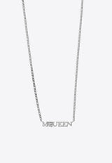 Alexander McQueen Necklace with Encrusted Logo-Lettering
