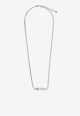 Alexander McQueen Necklace with Encrusted Logo-Lettering