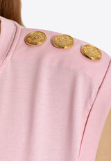 Balmain Logo Print Sleeveless T-shirt