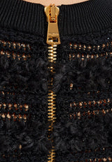 Balmain Shimmering-Sequins Tweed Mini Dress