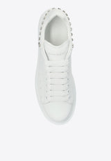 Alexander McQueen Leather Low-Top Sneakers with Studs