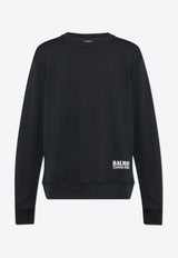 Balmain Logo Stamp Print Sweatshirt