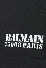 Balmain Logo Stamp Print Sweatshirt
