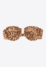 Zimmermann Leopard Print Padded Bikini Top