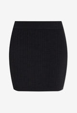 Balmain Monogram Jacquard Rib knit Mini Skirt