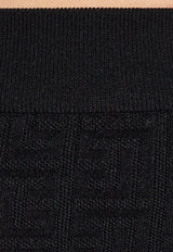 Balmain Monogram Jacquard Rib knit Mini Skirt