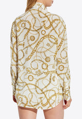 Balmain Printed Chains Long-Sleeved Shirt