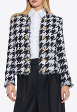 Balmain Houndstooth Tweed Blazer