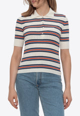 Kenzo Ribbed Striped Polo T-shirt