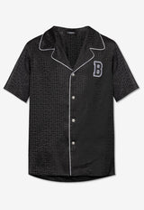 Balmain PB Labyrinthe Monogram Varsity Pajama Shirt