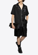 Balmain PB Labyrinthe Monogram Varsity Pajama Shirt