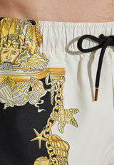 Versace Coral Theatre Print Swim Shorts