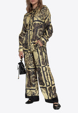 GANNI Printed Silk Shirt