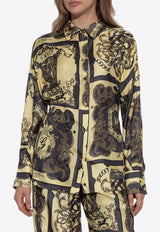GANNI Printed Silk Shirt
