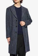 Etro Single-Breasted Long Jacquard Coat