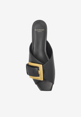 Balmain Anthem Leather Flat Sandals