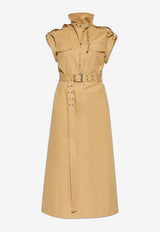 GANNI Belted Shirt Midi Dress