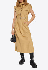 GANNI Belted Shirt Midi Dress