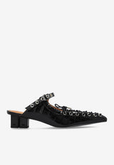 GANNI 50 Lace-Up Mules