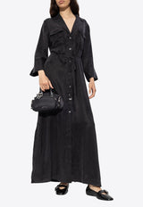 GANNI V-neck Midi Dress